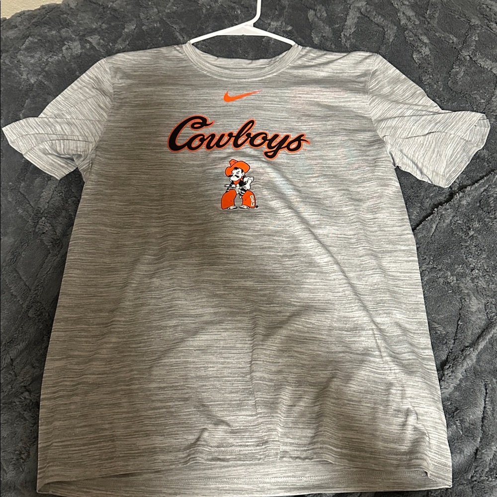 Gray Cowboys Graphic T-Shirt Oklahoma state Nike